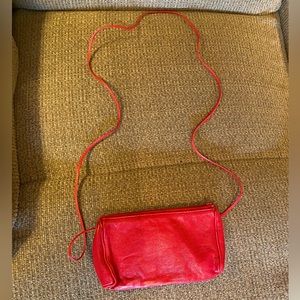 Red Crossbody Mini Purse Handbag GENUINE ITALIAN LEATHER